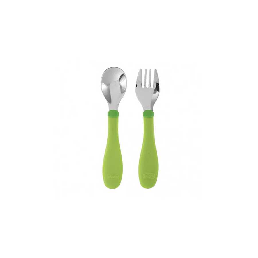 Chicco Metal Cutlery +18M Green