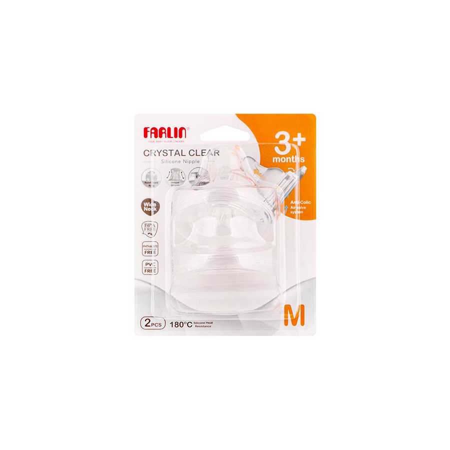 Farlin Crystal Clear Nipple +3M