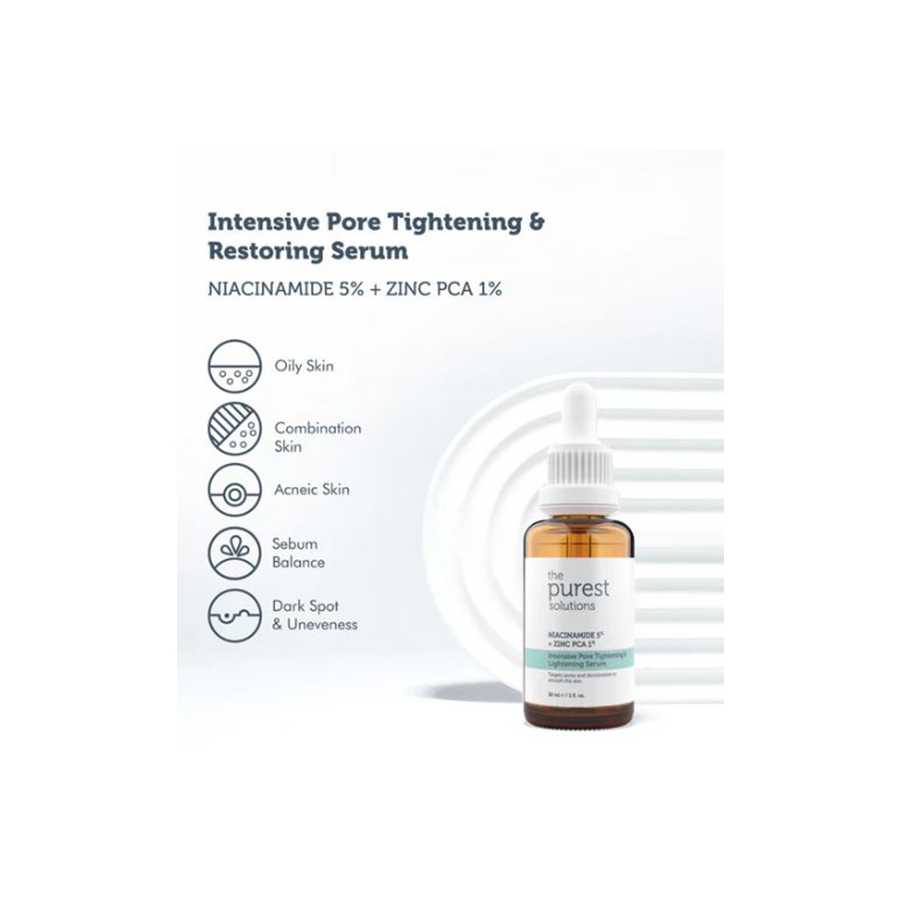 The Purest Solutions Niacinamide %5 + Zinc Pca %1 Intensive Pore Tightening &amp; Lightening Serum 30ML