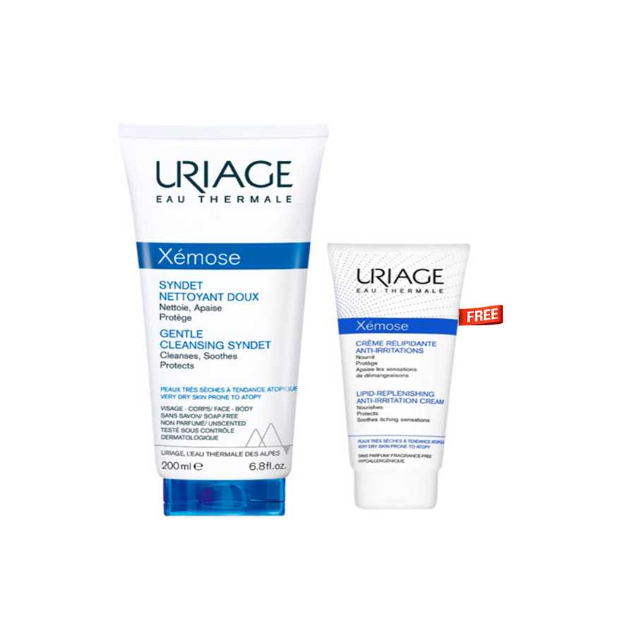 Uriage Xemose Cleanser + (Xemose Moist Cream 50Ml Free) Offer