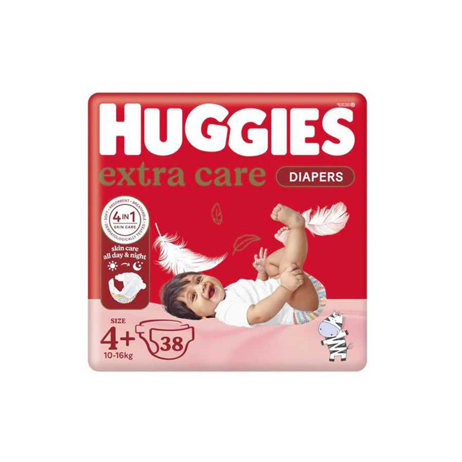 Huggies Diapers Size (4+) 10-16 Kgs Jumbo 38 Diapers