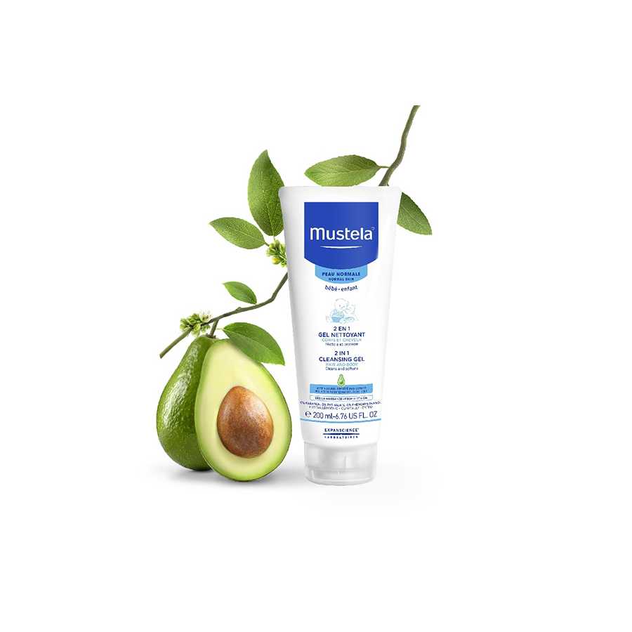 Mustela 2 IN 1 Cleansing Gel With Avocado Hair And Body 200 ML