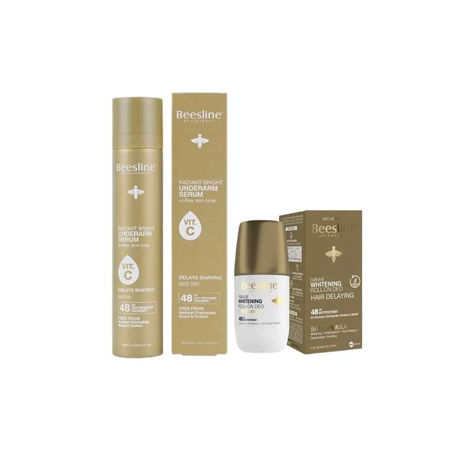 Beesline Whitening Deodorant And Serum Hair Delaying Package