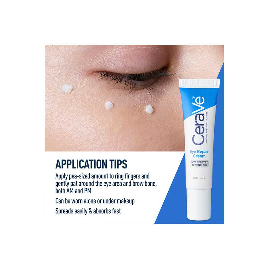 Cerave Eye Repair Cream for Dark Circles and Puffiness with Hyaluronic Acid 14Ml