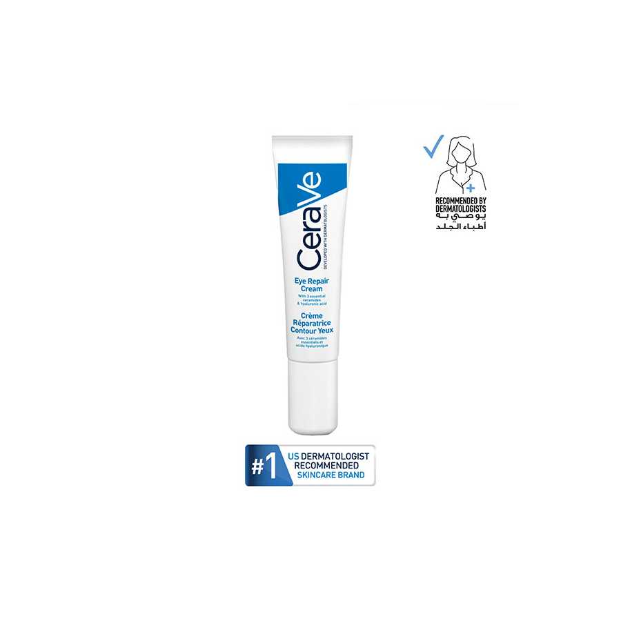Cerave Eye Repair Cream for Dark Circles and Puffiness with Hyaluronic Acid 14Ml