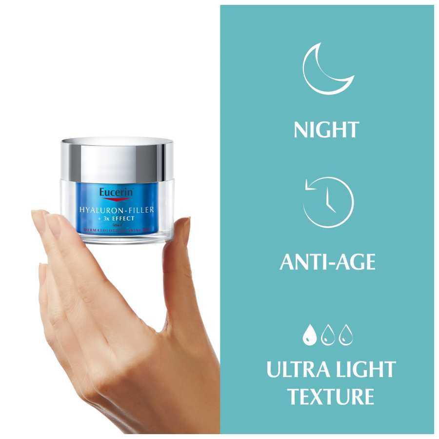 Eucerin Hyaluron Filler Moisture Booster Night Cream 50Ml texture
