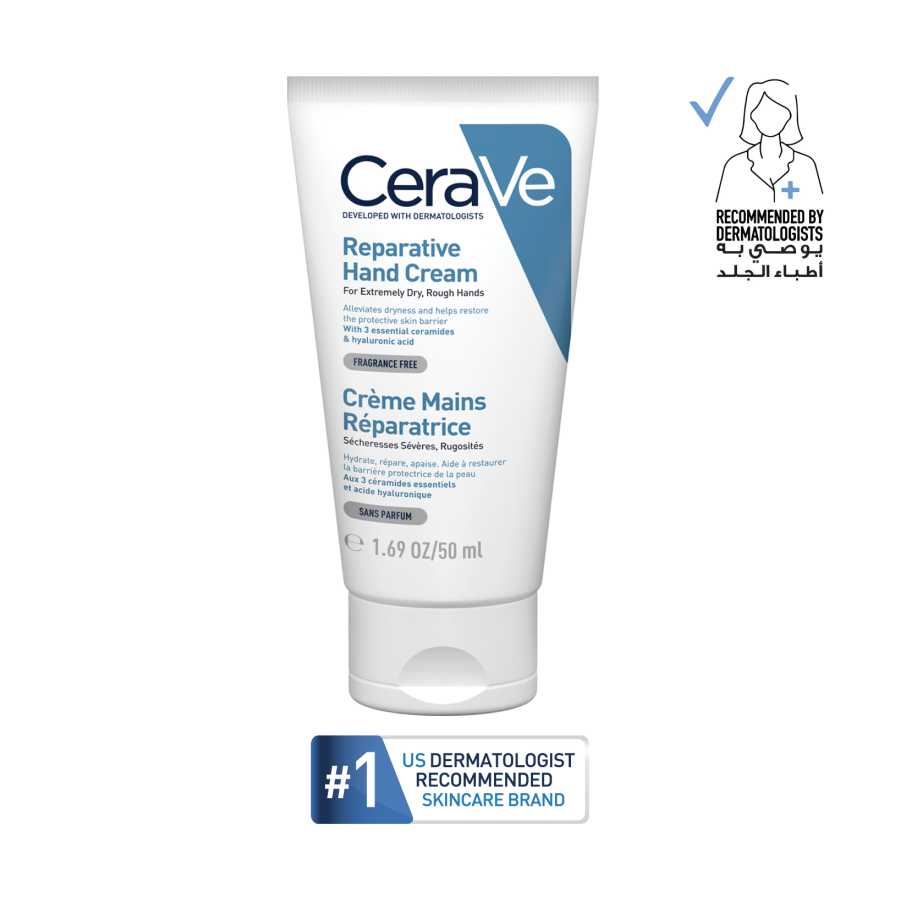 Cerave Therapeutic Hand Cream for Dry Cracked Hands With Hyaluronic Acid 50Ml