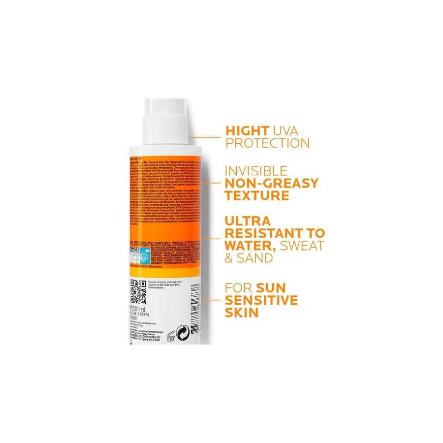 La Roche Posay Anthelios Invisible Spray Sunscreen Spf 50+ (200Ml)