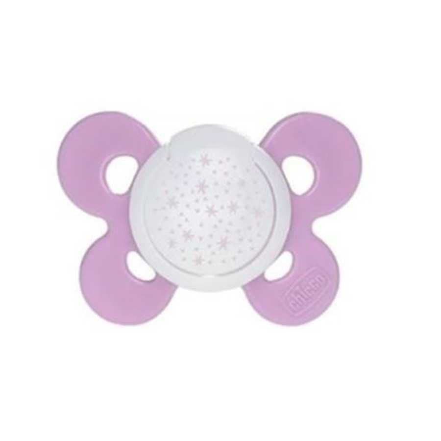 Chicco Soother Glow In The Dark Pink 16-36M