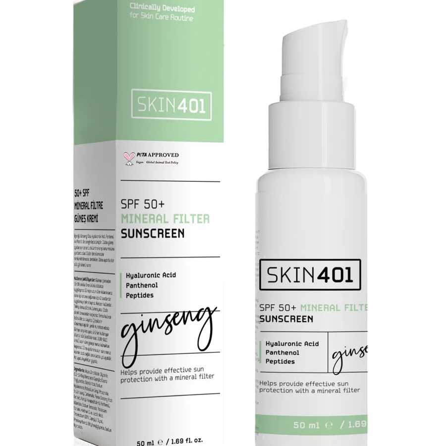 Skin401 Spf50% Mineral Filter Sunscreen 50Ml