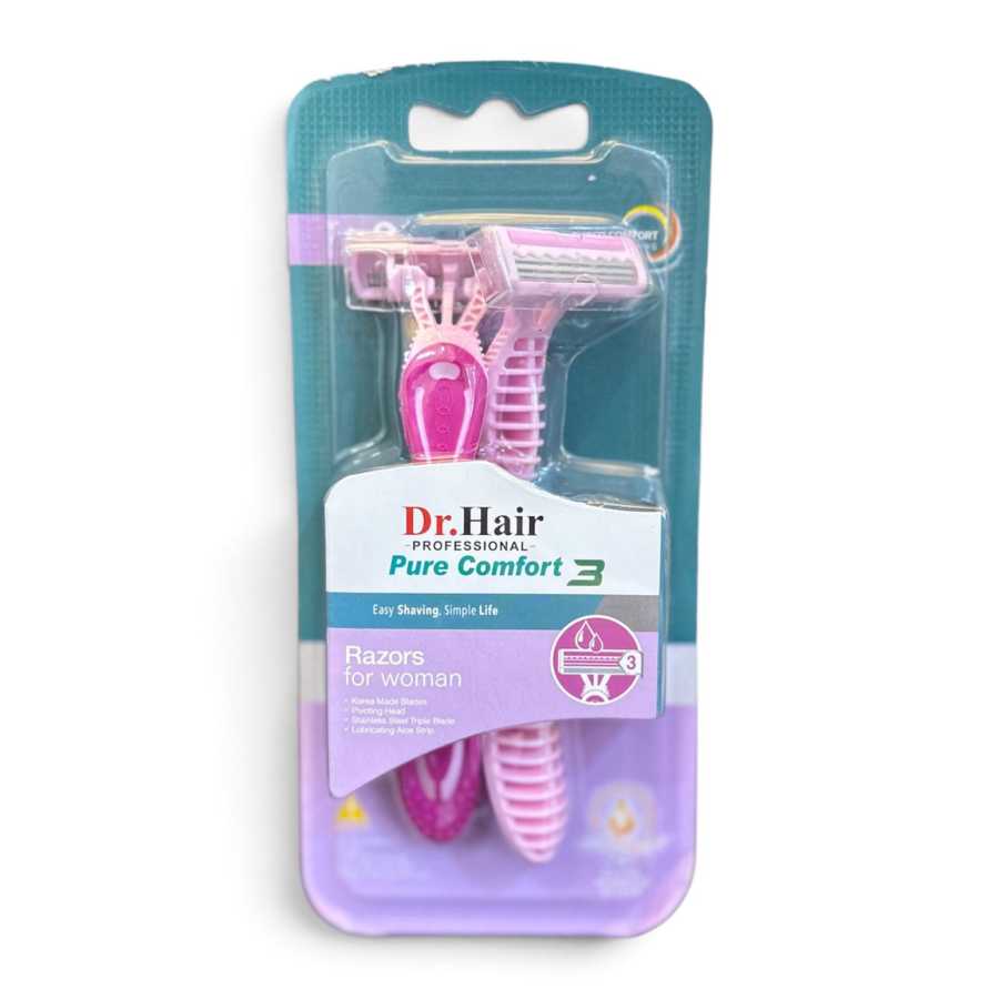 Dr.Hair Pure Comfort Razor 3 Blades 2 Pcs Dh-004