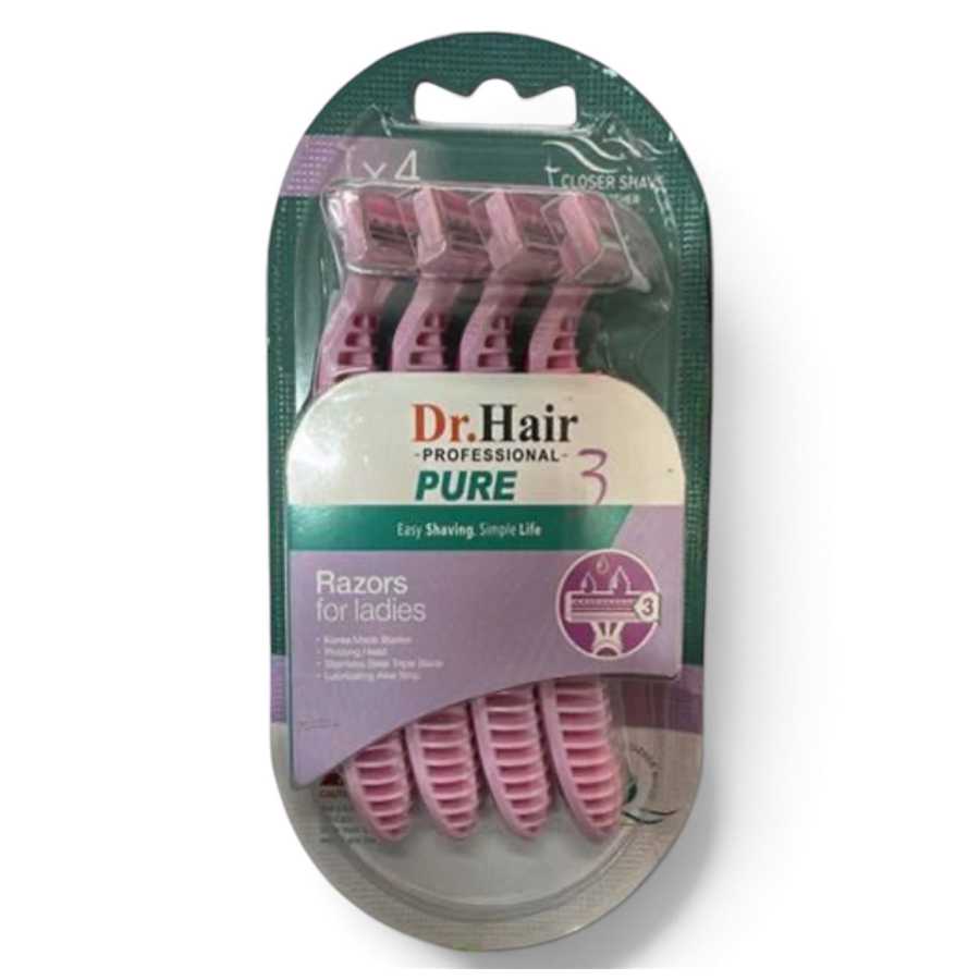 Dr.Hair Pure Razor 3 Blades 4 Pcs Dh-002