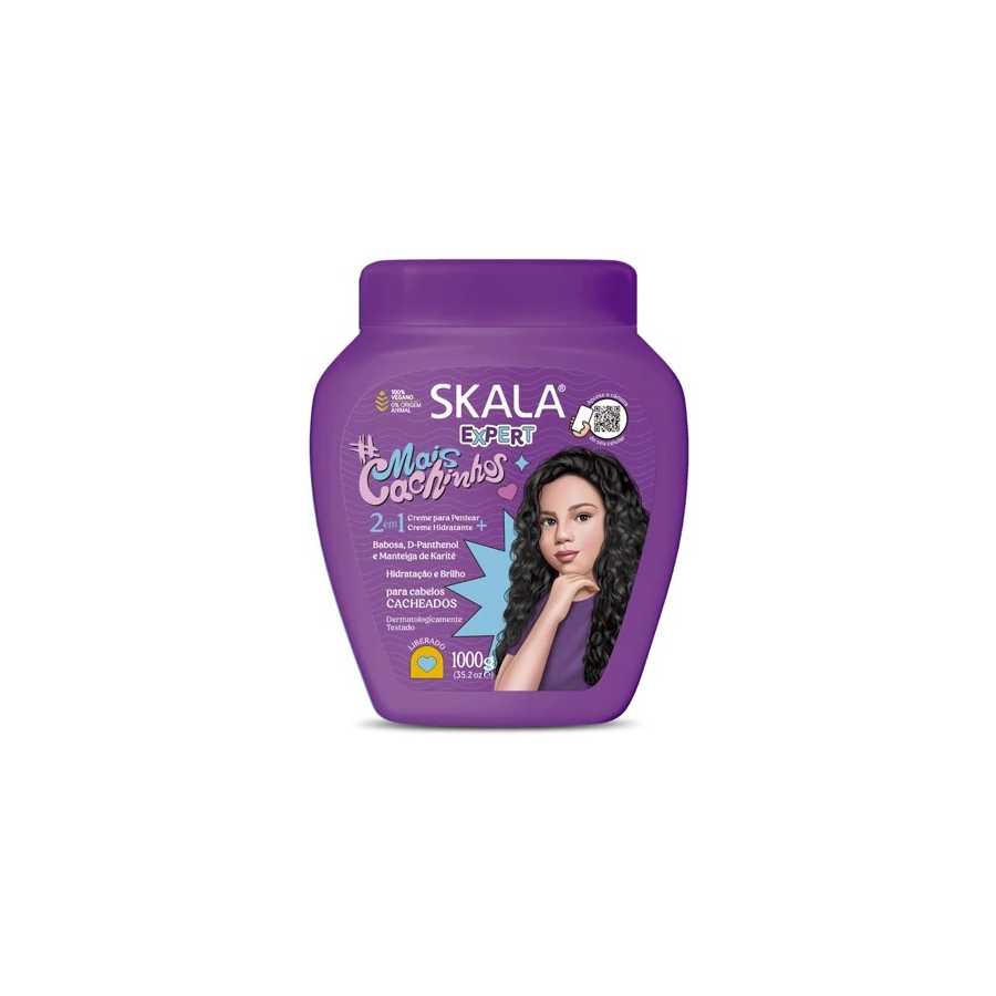 Skala Mais Cachinhos Kids 2 In 1 Treatment Cream + Leave In 1000 G