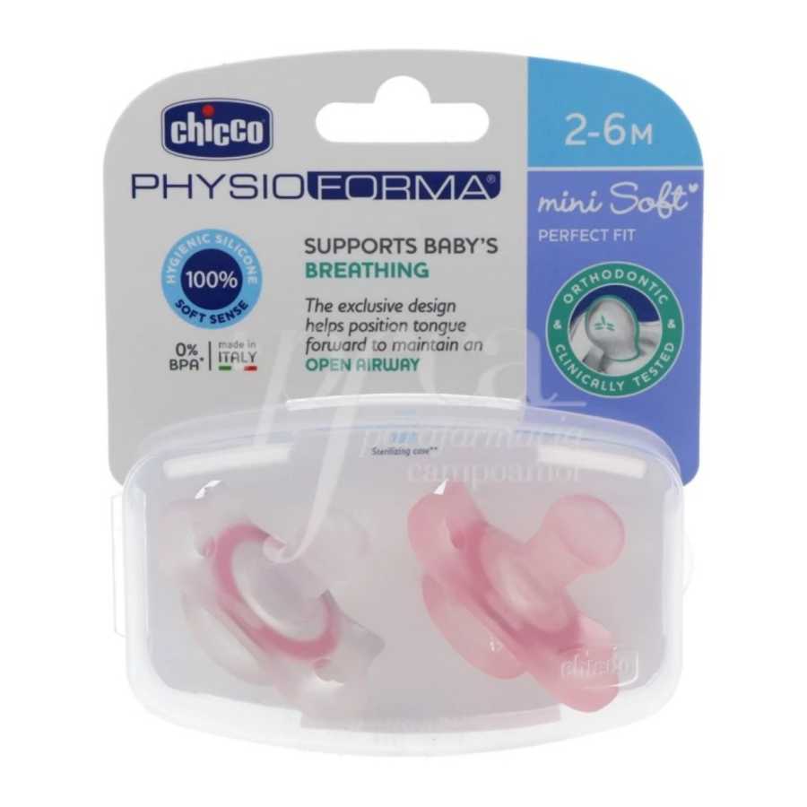 Chicco Physioforma Pink Pacifier, 2-6 months