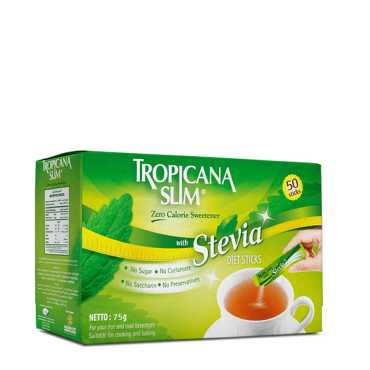 Tropicana Slim Stevia Sweetener 50 Sachets