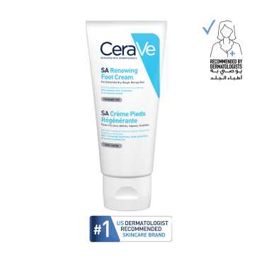 Cerave SA Renewing Foot Cream for Dry, Rough, and Cracked feet with Hyaluronic Acid 88Ml