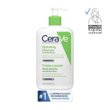 Cerave Hydrating Facial Cleanser For Dry Skin 473ML