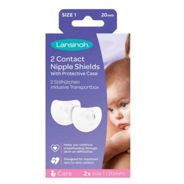 Lansinoh Contact Nipple Shields 20mm (2 Nipple Shields)