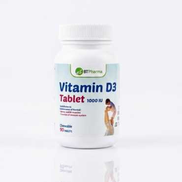 Bt Pharma Vitamin D3 1000 Iu 90 Chewable Tablet