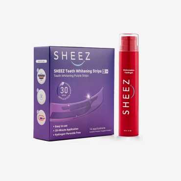 Sheez Teeth Whitening Strips 14 Strip + Watermelon Tooth gel 60 G