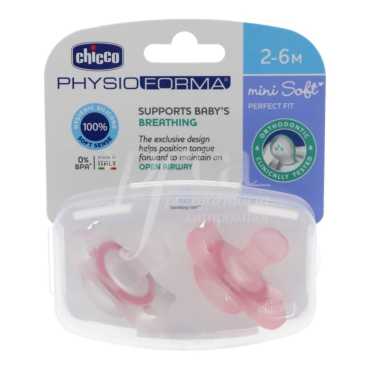 Chicco Physioforma Pink Pacifier, 2-6 months
